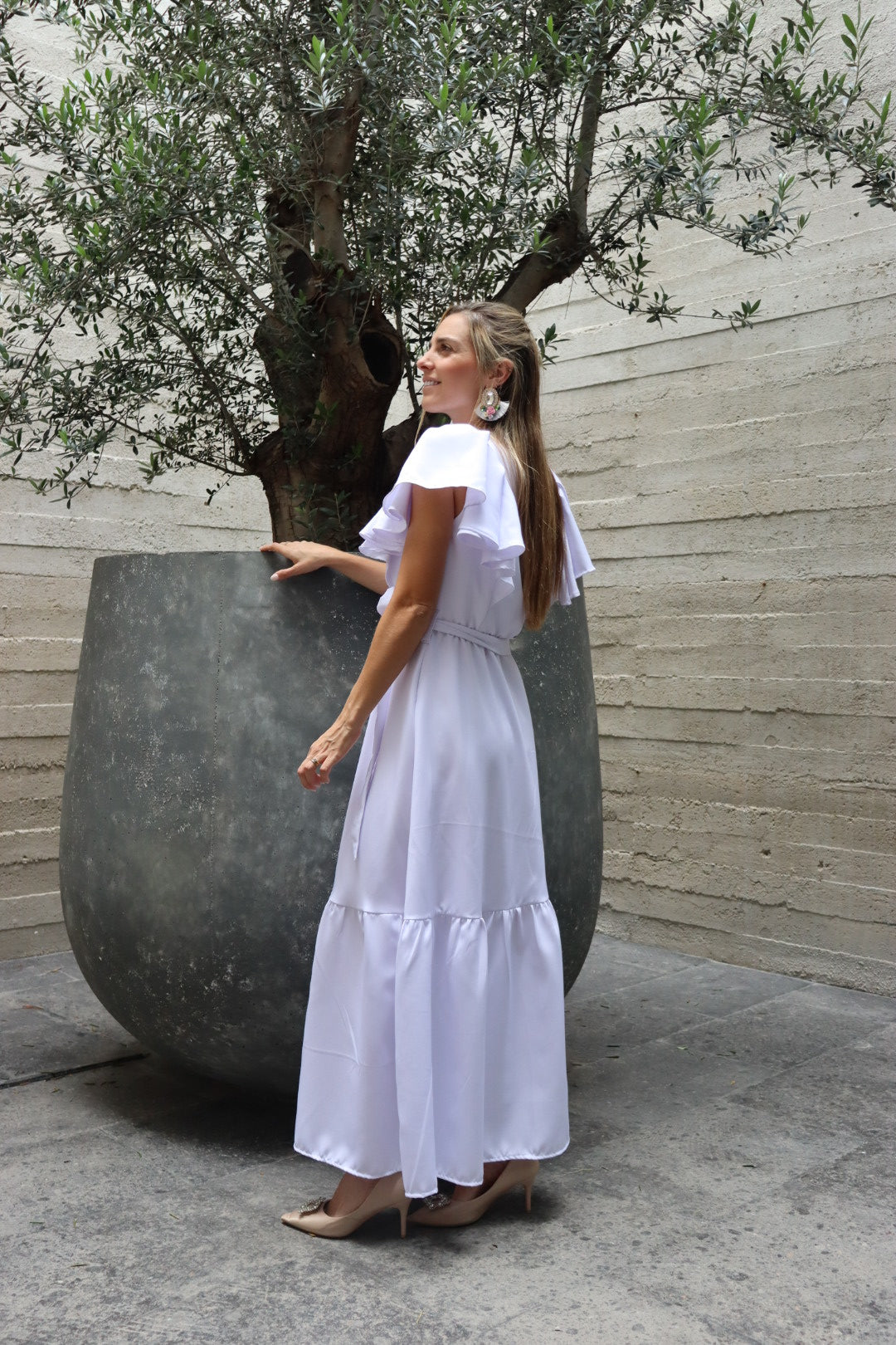 Vestido Mia de lactancia, blanco