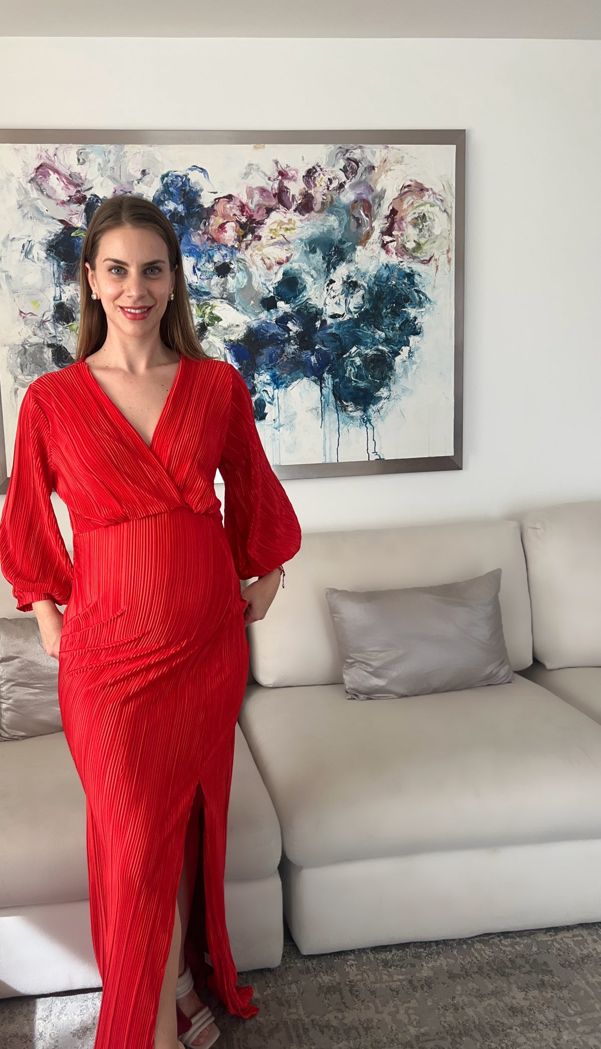 Vestido de maternidad, Nicole rojo