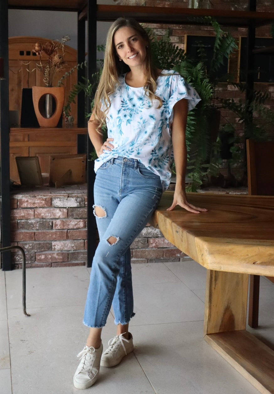Blusa de lactancia, Andy flores románticas