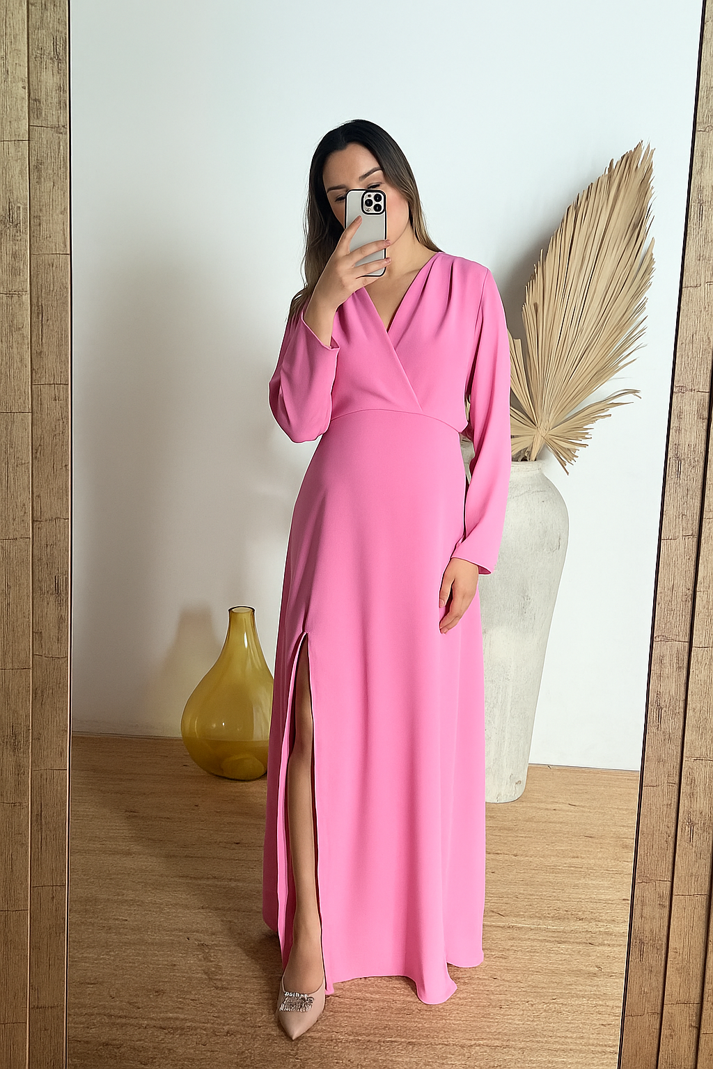 Nursing dress, Zara/Love long orange with blue