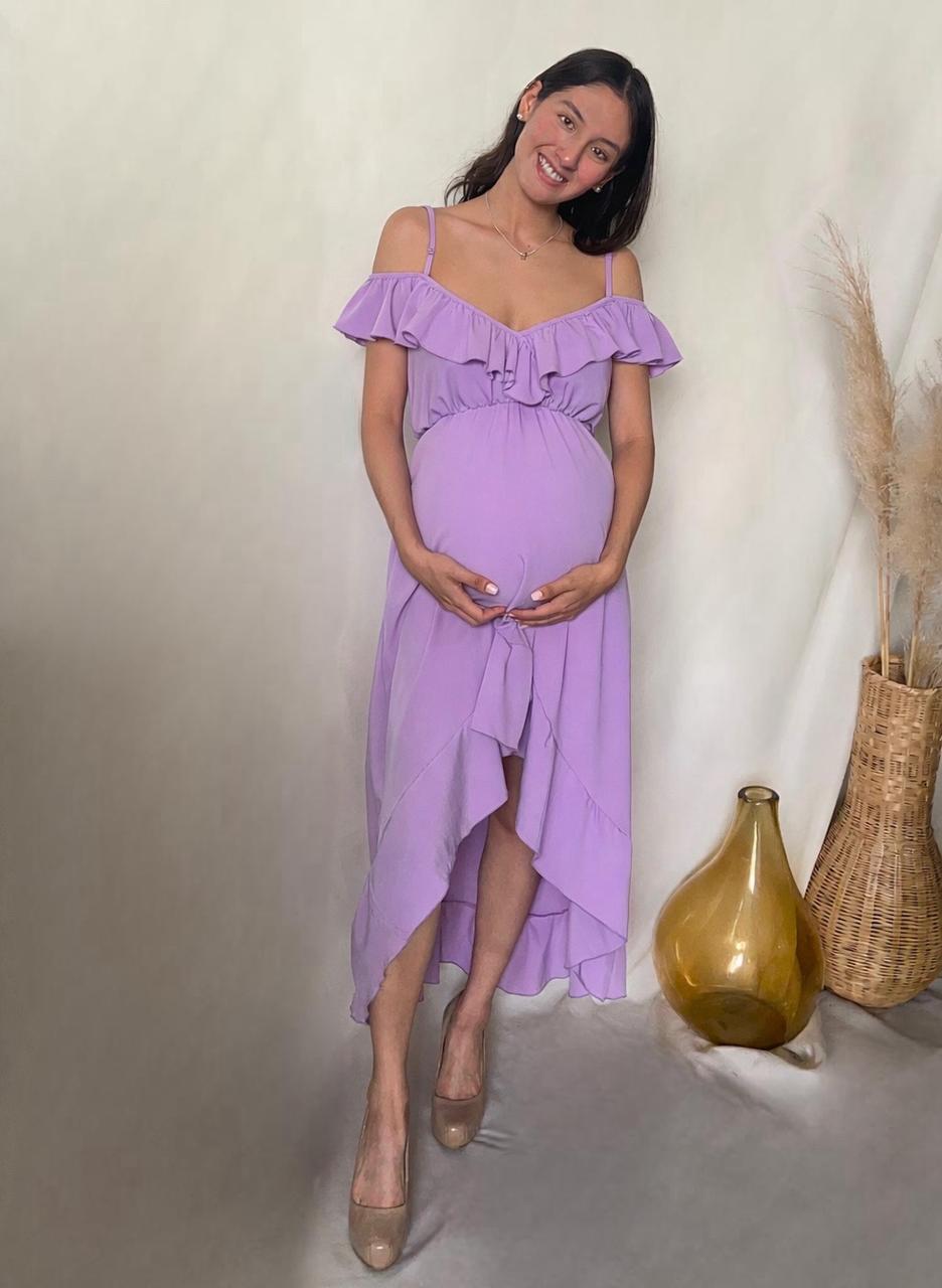 Maternity and nursing dress, Carlota pink
