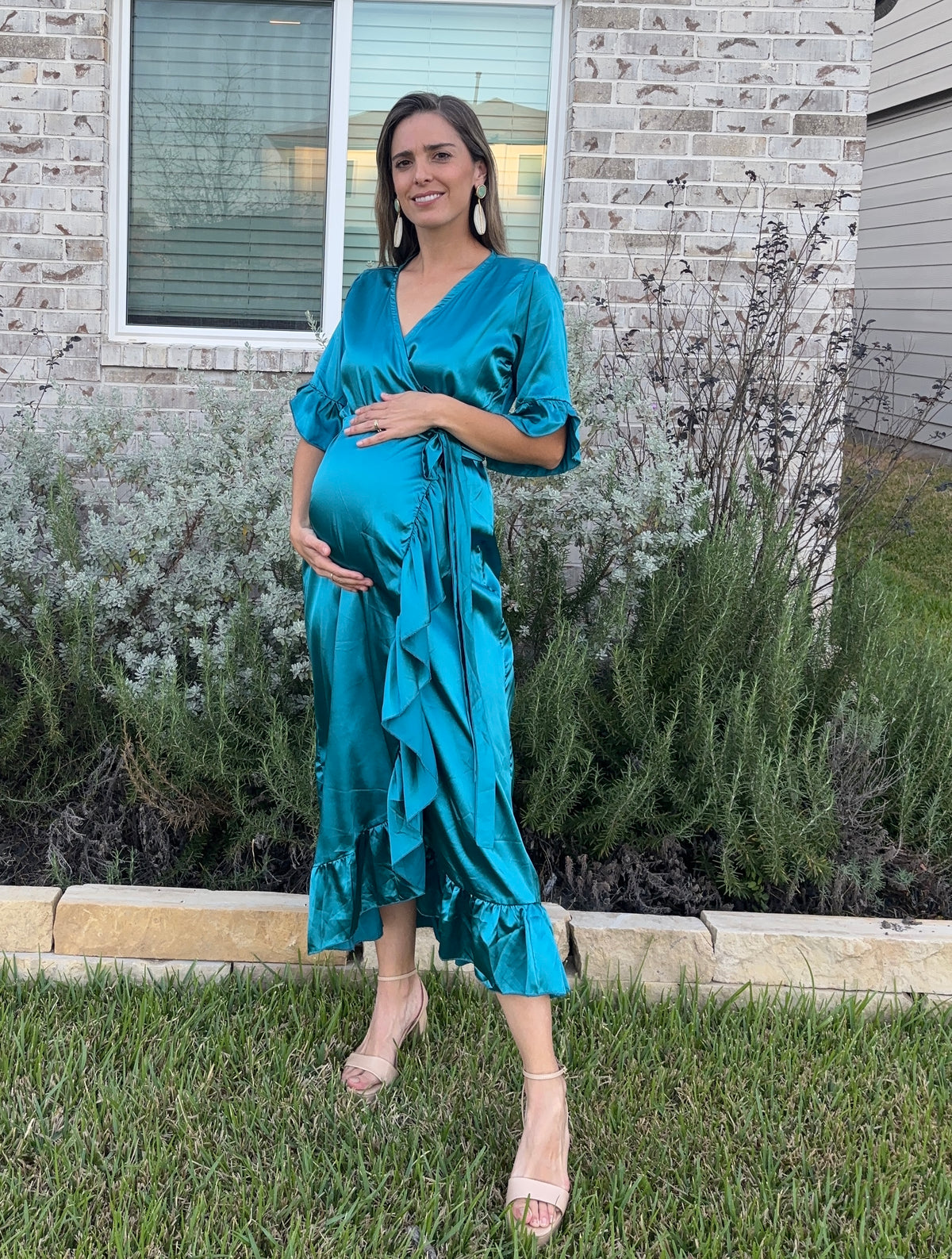 Vestido de maternidad, Ursula azul/verdoso CH-M-G-XG