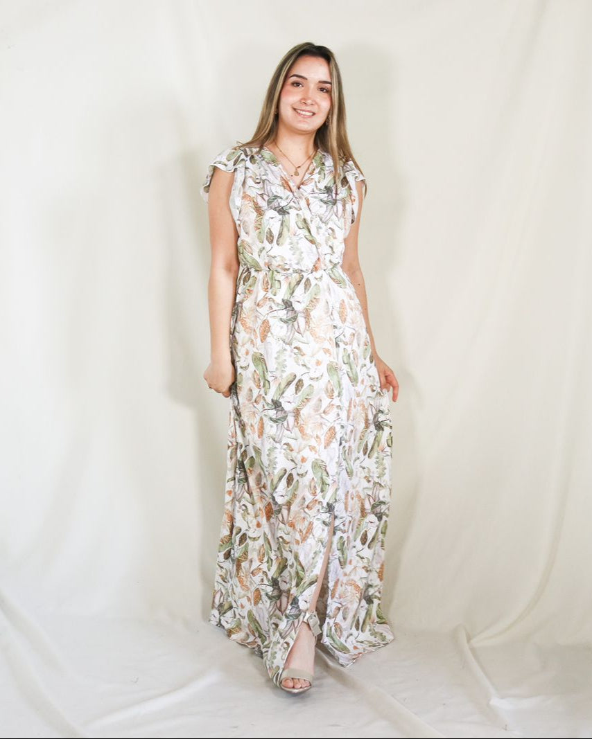Nursing dress, Zara/Love long orange with blue
