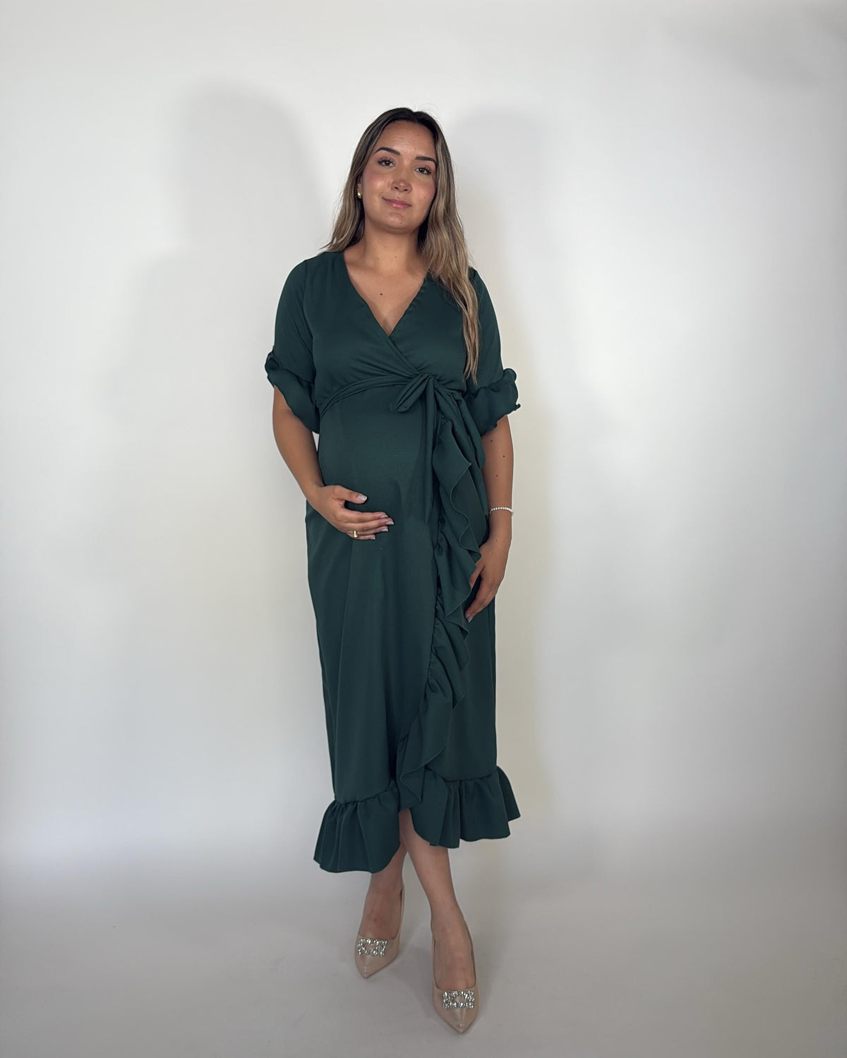 Maternity dress, Ursula blue madrid