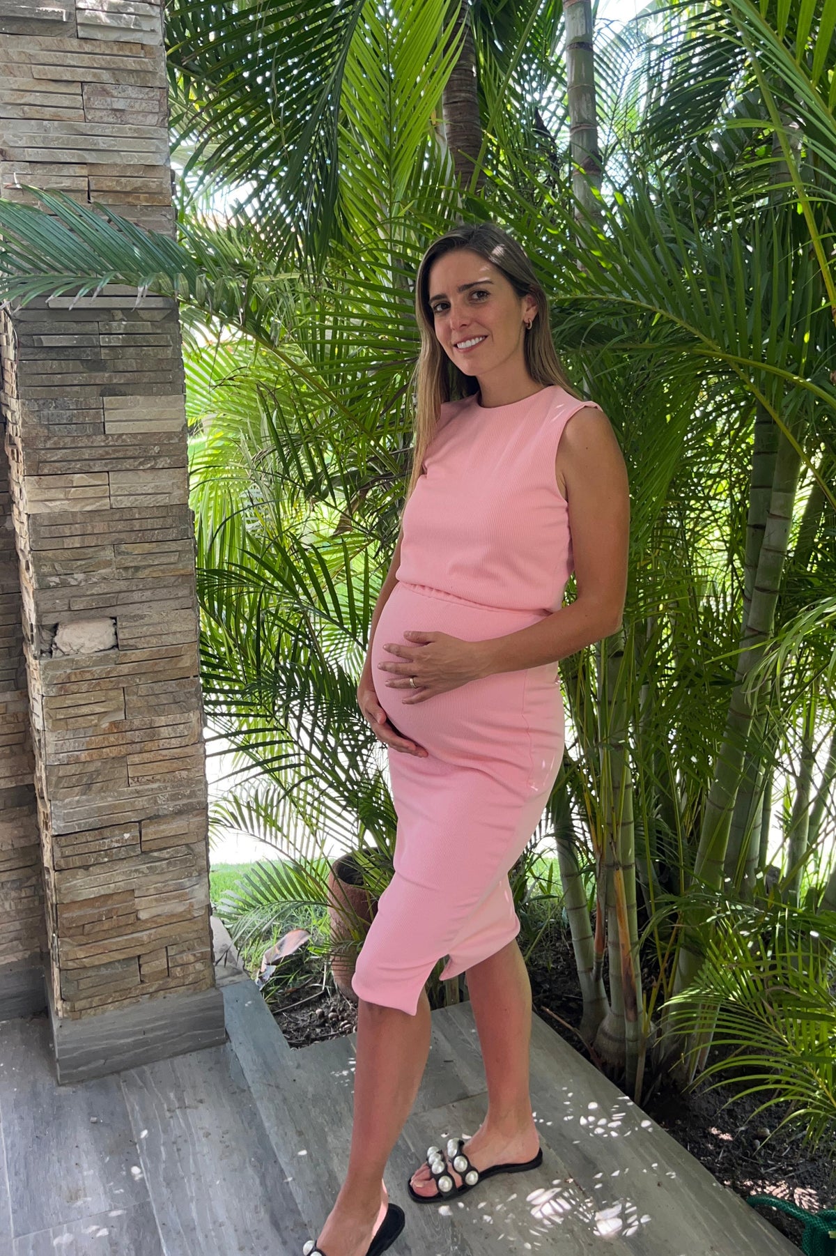 Maternity set, Vanessa pink sleeveless