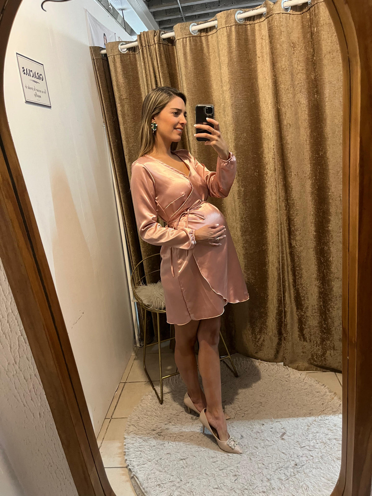 Maternity dress Natalia lemon green
