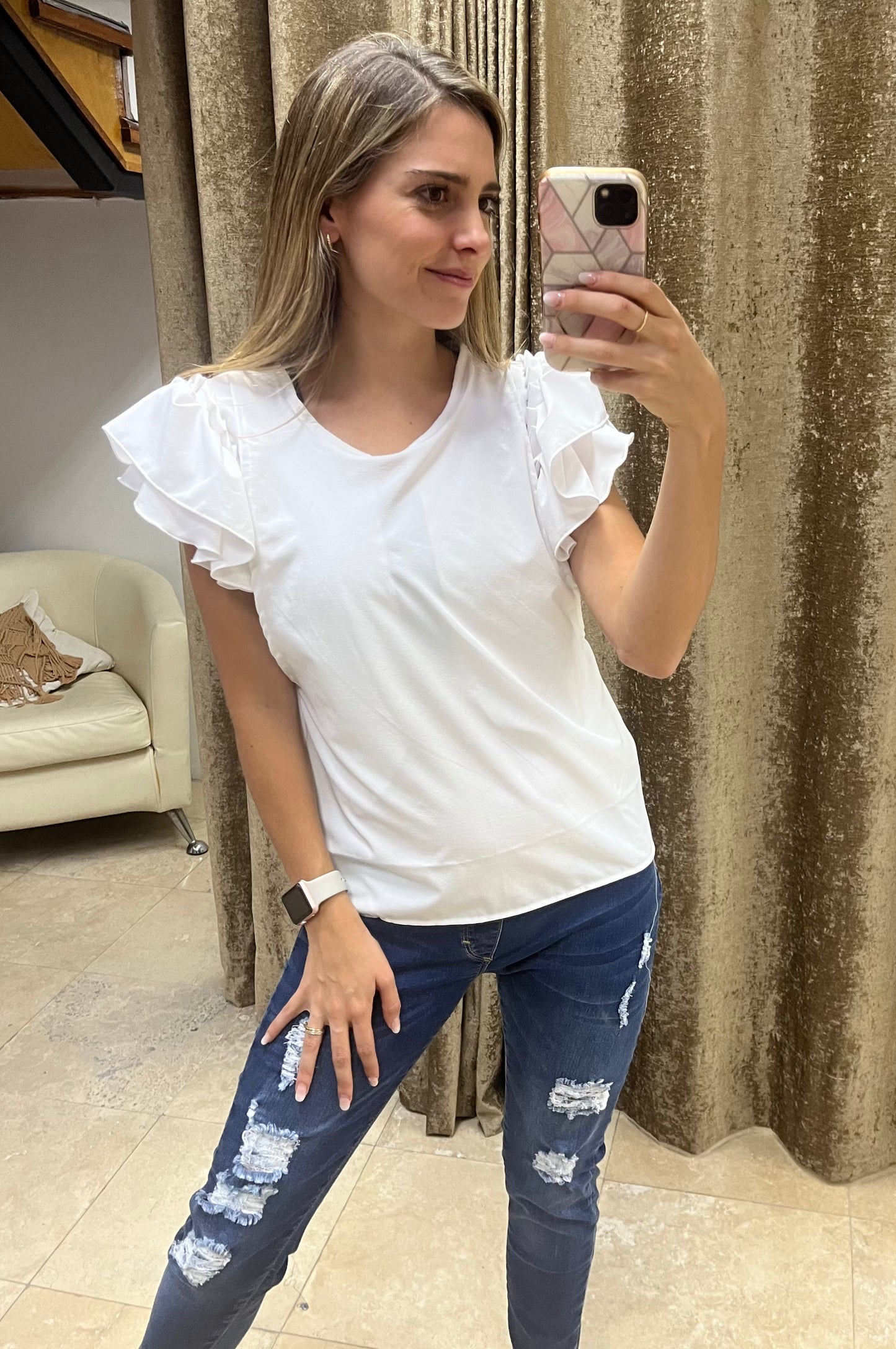 Nursing blouse, Adri white