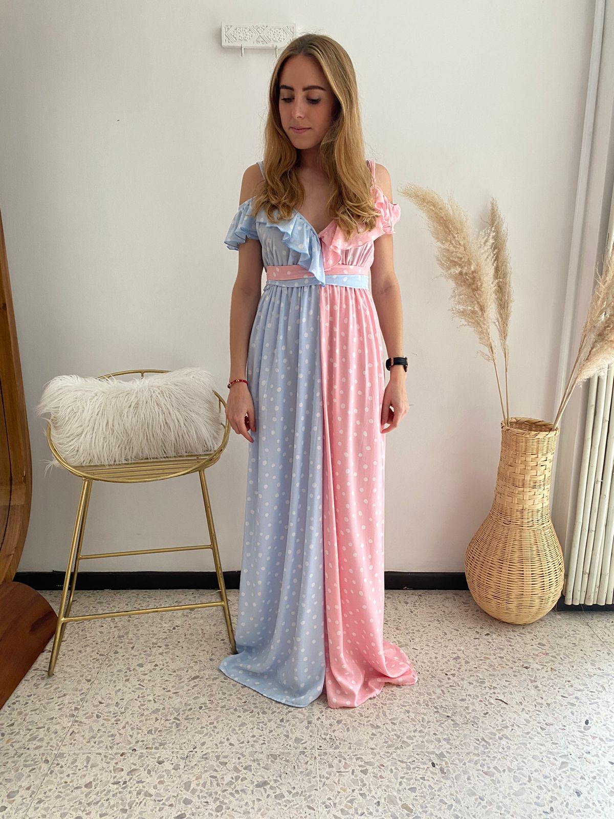 Dayana Dress, Gender Reveal Dots