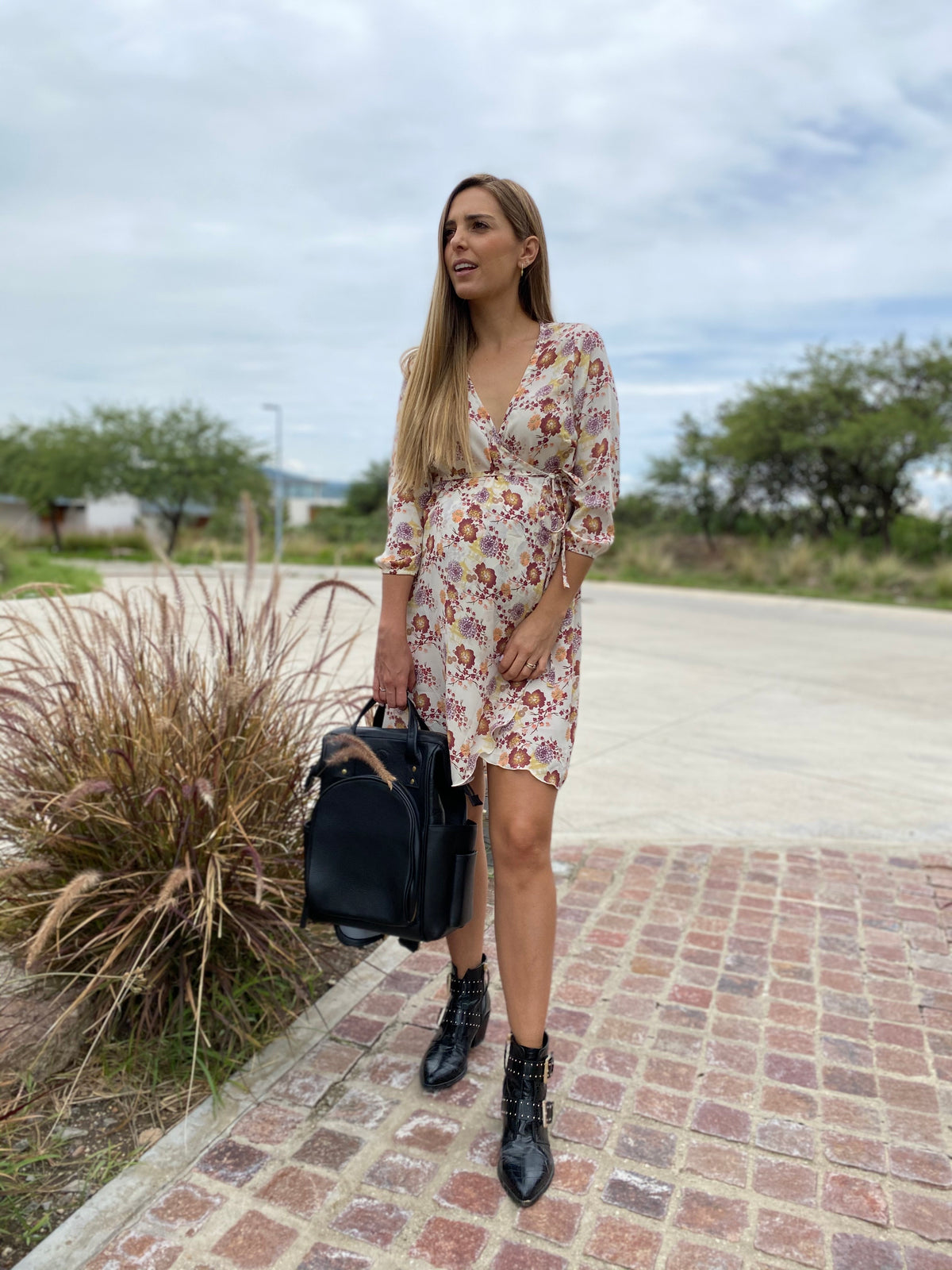 Natalia maternity dress, China print