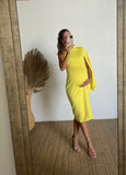 Vestido de maternidad Carola, amarillo corto