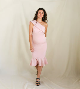 Vestido maternidad, María José rosa claro neopreno