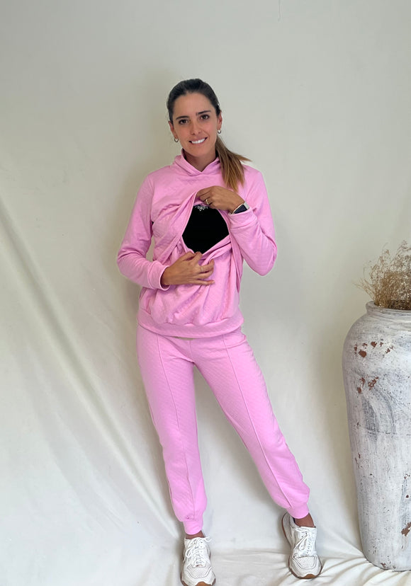 Pants de lactancia rosa rombos