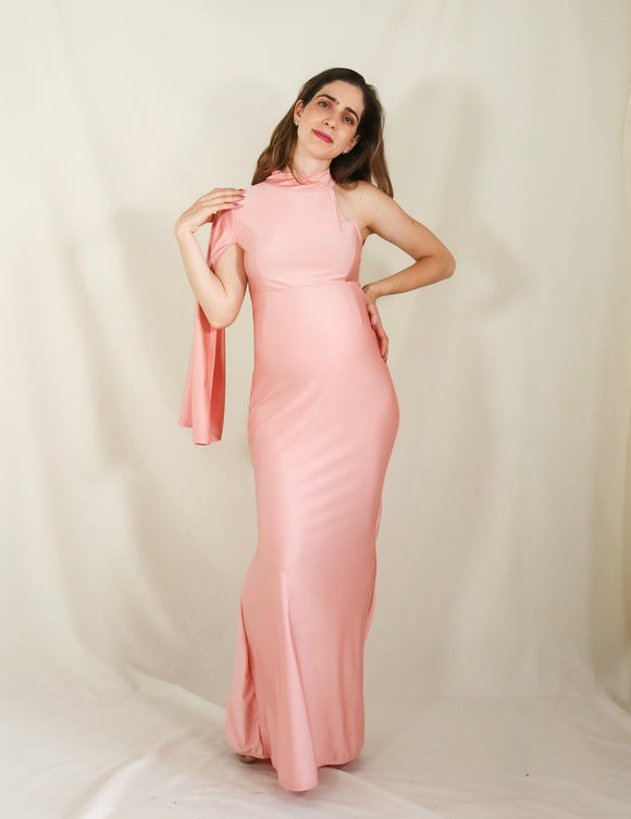 Vestido de maternidad Carola, rosa brilloso CH, G y XG