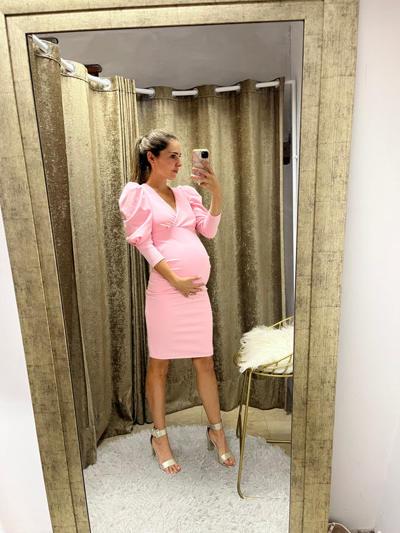 Light pink Yuridia maternity dress