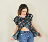 Blusa de lactancia Diana floreada puntos