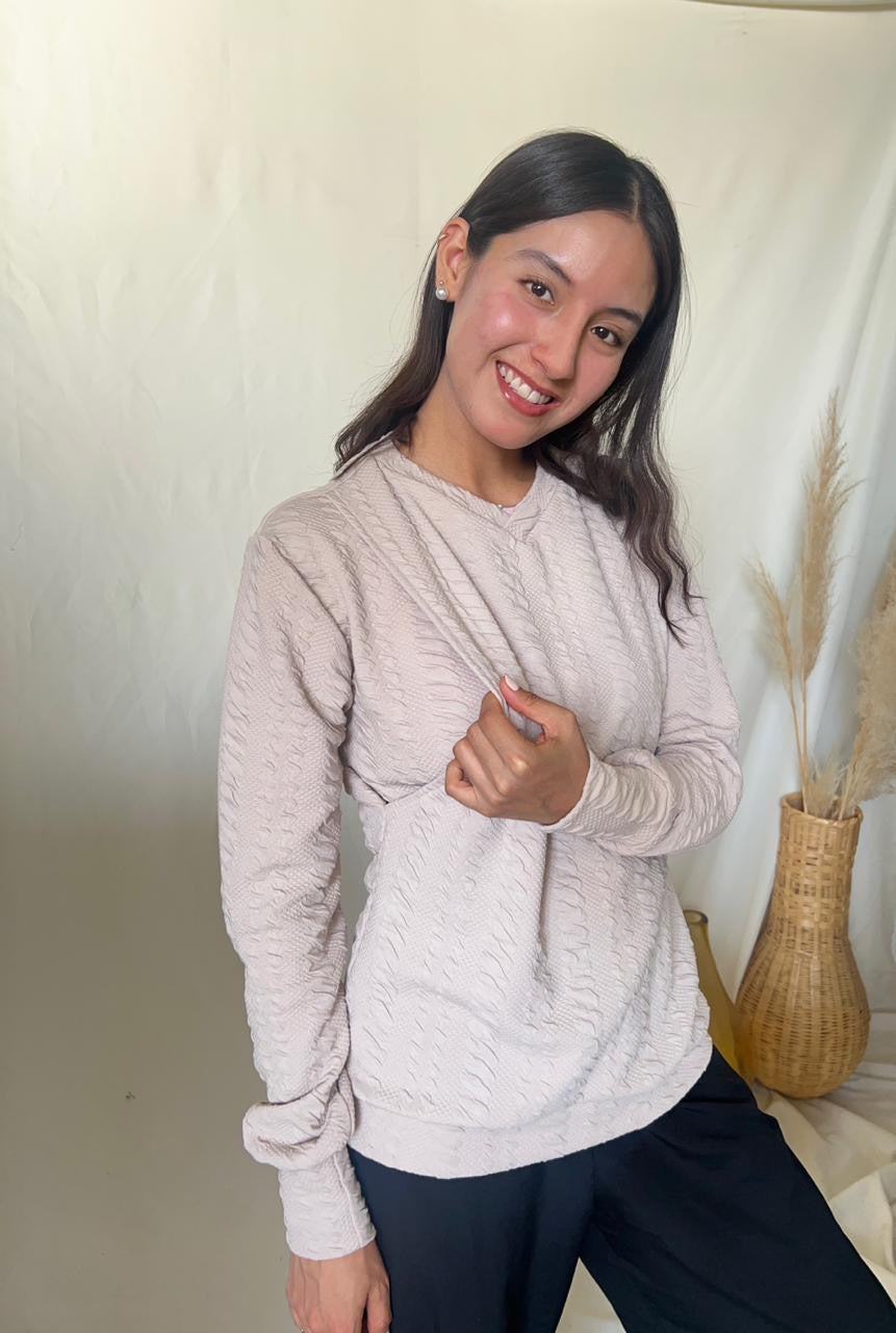 Sudadera de lactancia, carrara beige Cassandra