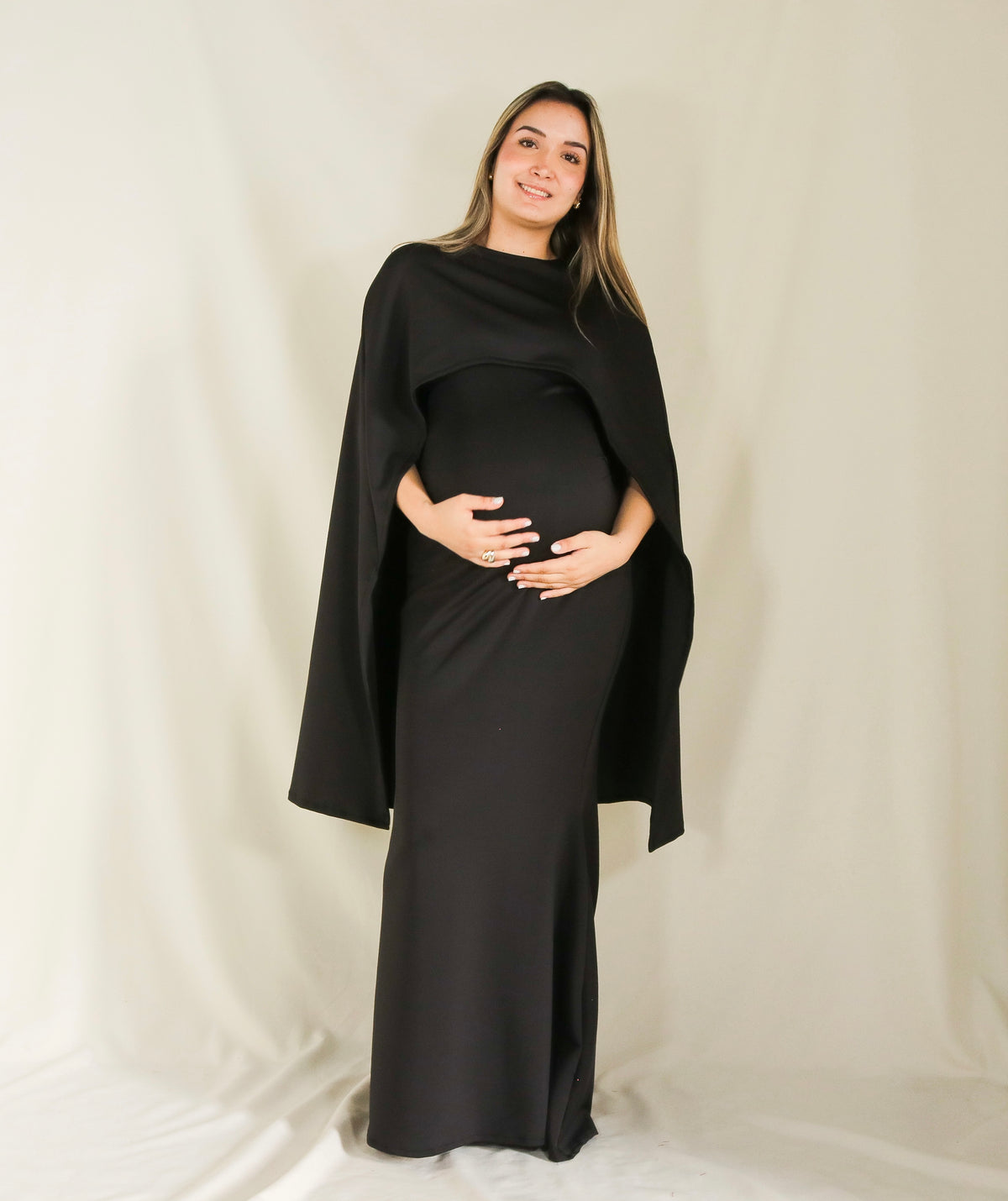 Vestido de maternidad Aline, negro