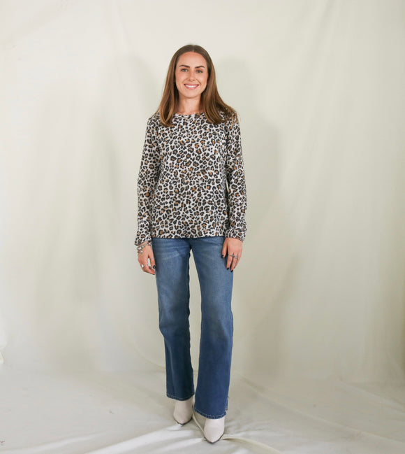 Blusa de lactancia Daniela, leopardo caliente CH