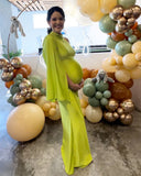 Vestido de maternidad Carola, verde limón