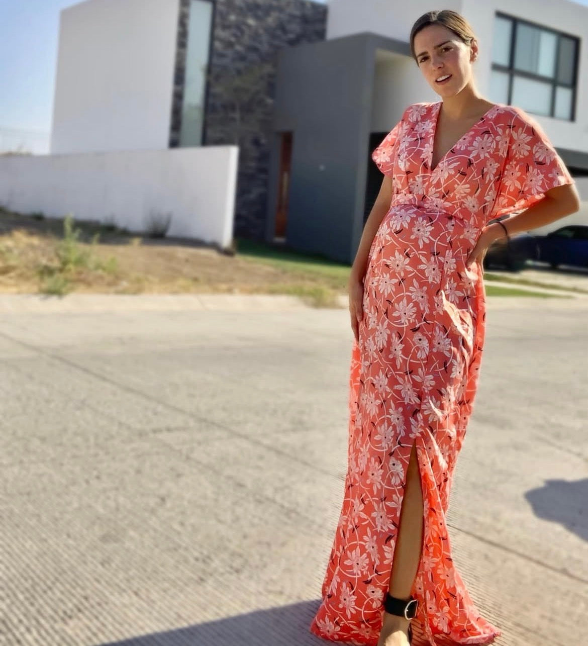 Love dress orange flowers