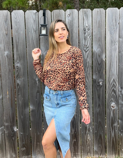 Nursing blouse Daniela, leopard
