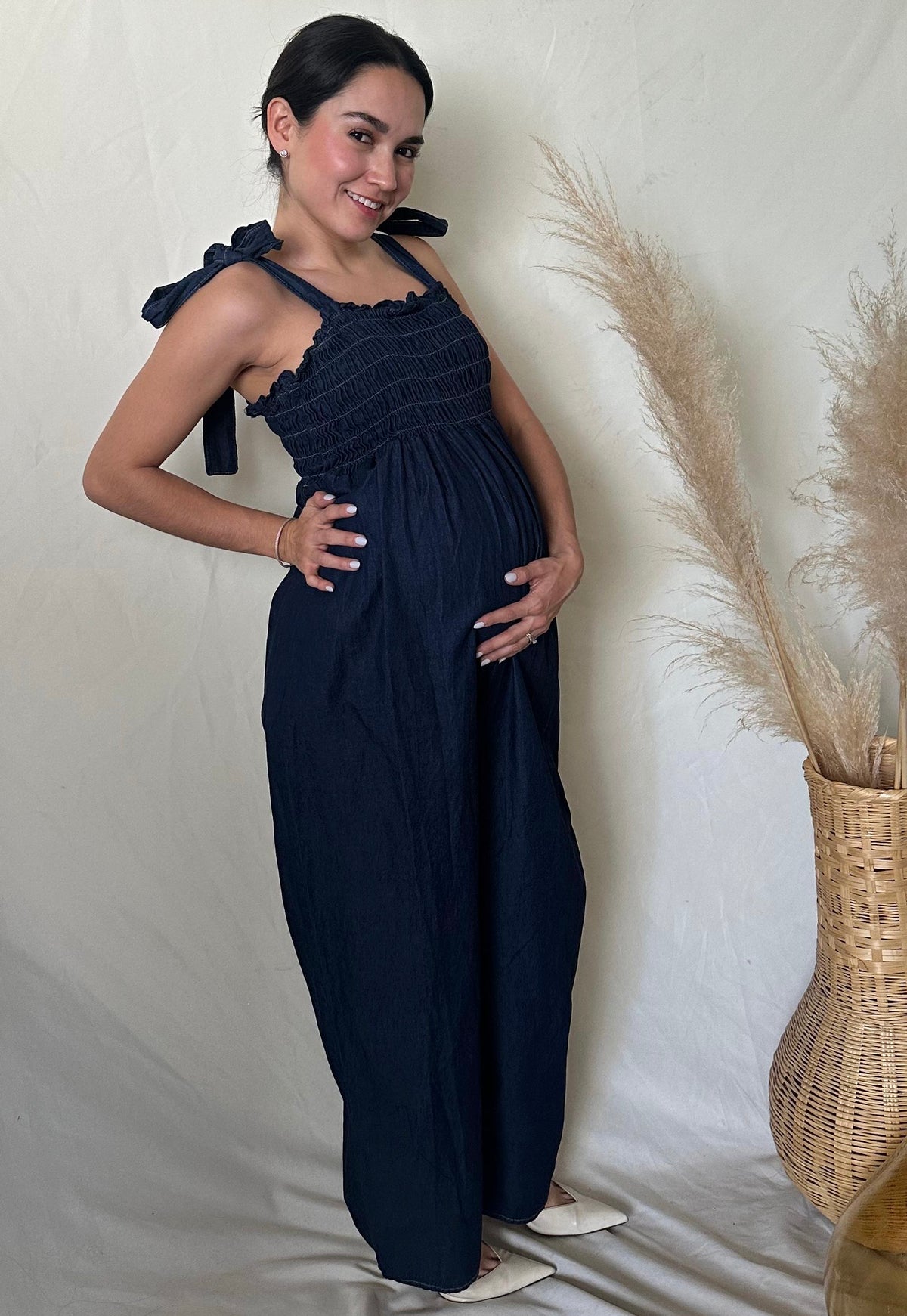 Jumpsuit de maternidad, simulación mezclilla