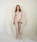 Conjunto de maternidad Cinthya manga larga, beige caliente