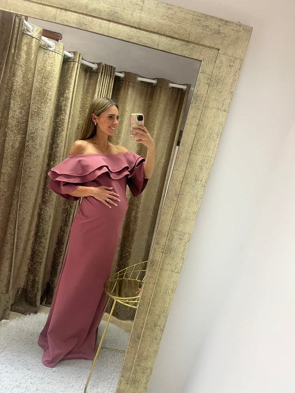 Vestido de maternidad, Alejandra rosa quemado