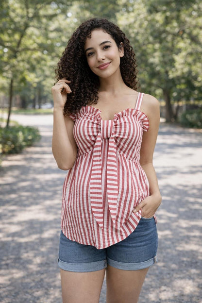 Blusa de maternidad, moño unitalla (varios colores)