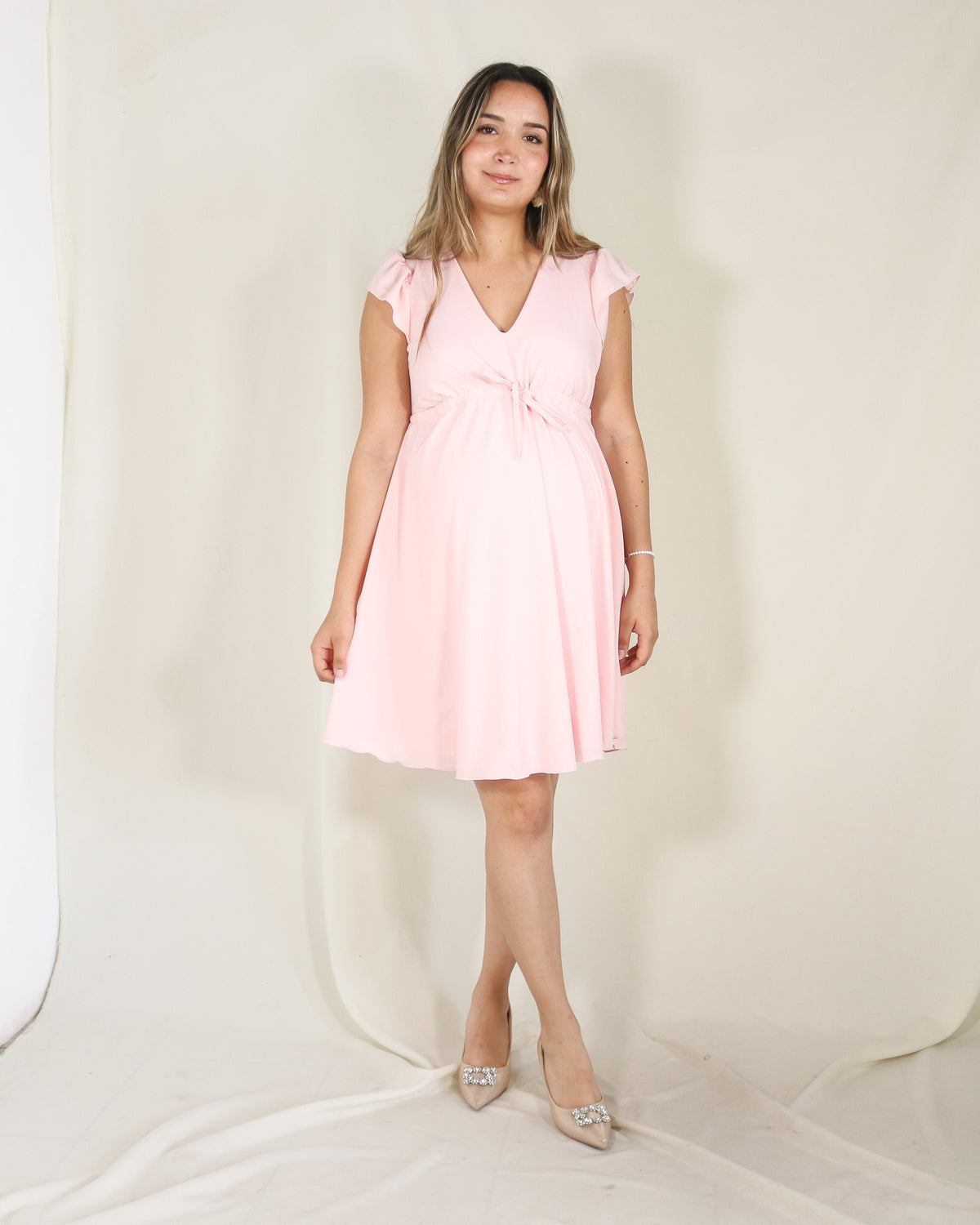 Maternity dress, Sofia mulberry