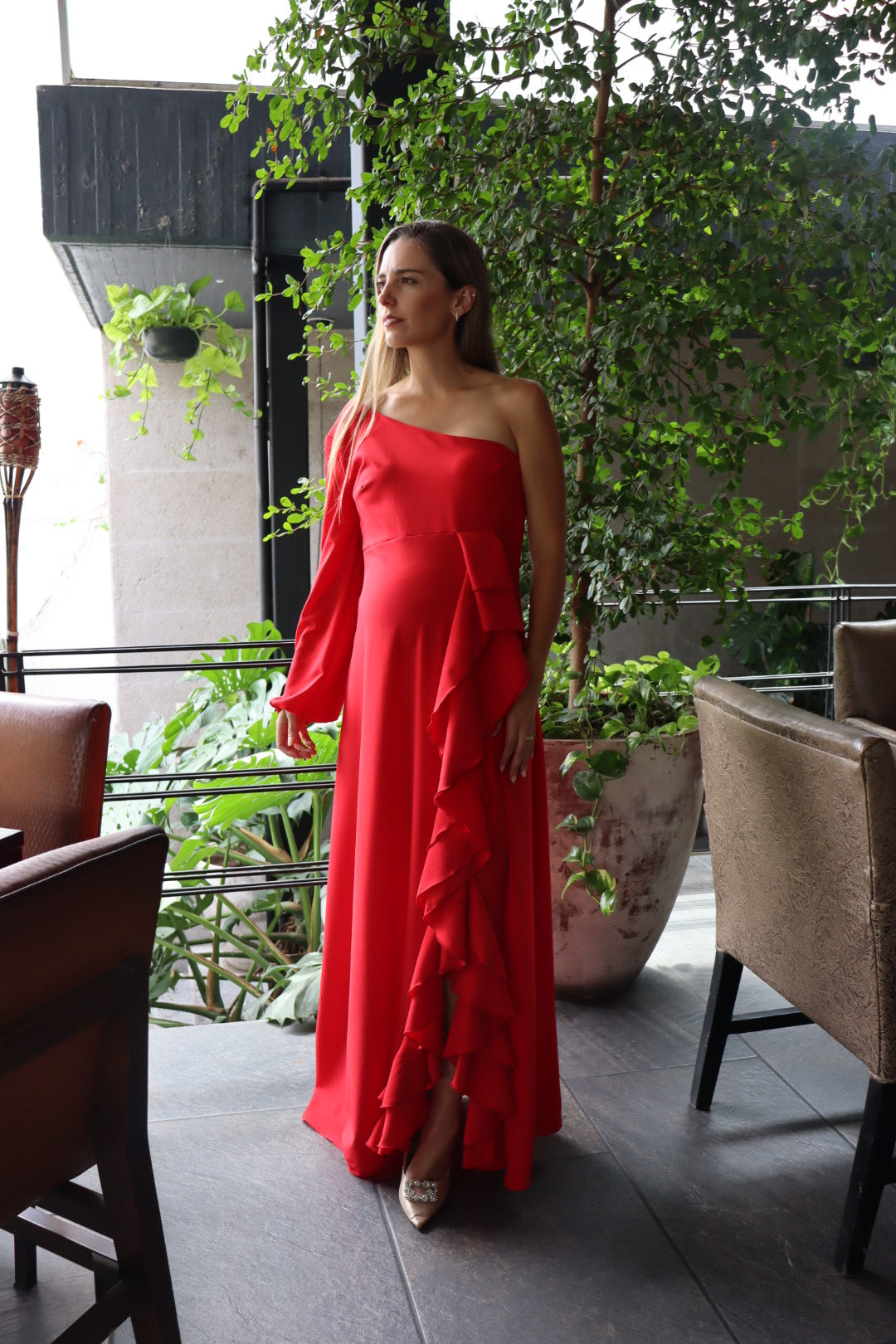 Vestido de maternidad Nancy rojo