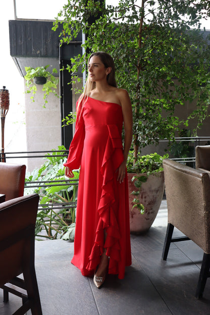 Vestido de maternidad Nancy rojo
