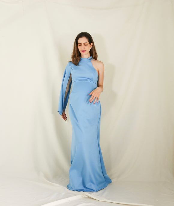 Vestido de maternidad Carola, azul francés