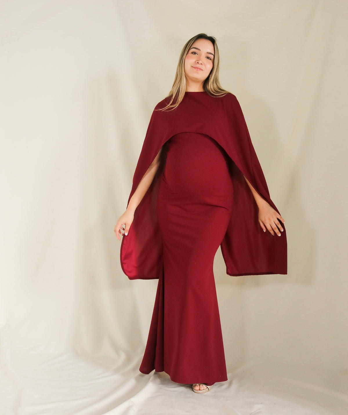 Vestido de maternidad Aline, vino vértigo