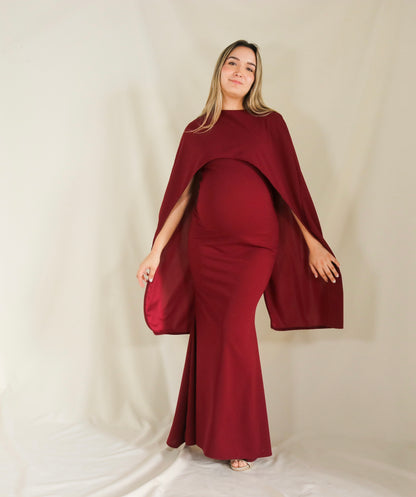 Vestido de maternidad Aline, vino vértigo
