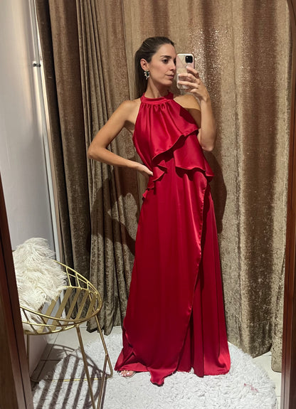 Vestido Ariel de maternidad y lactancia rojo (CH)