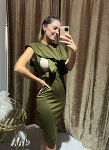 Vestido de lactancia, Marisela verde olivo Ponti roma