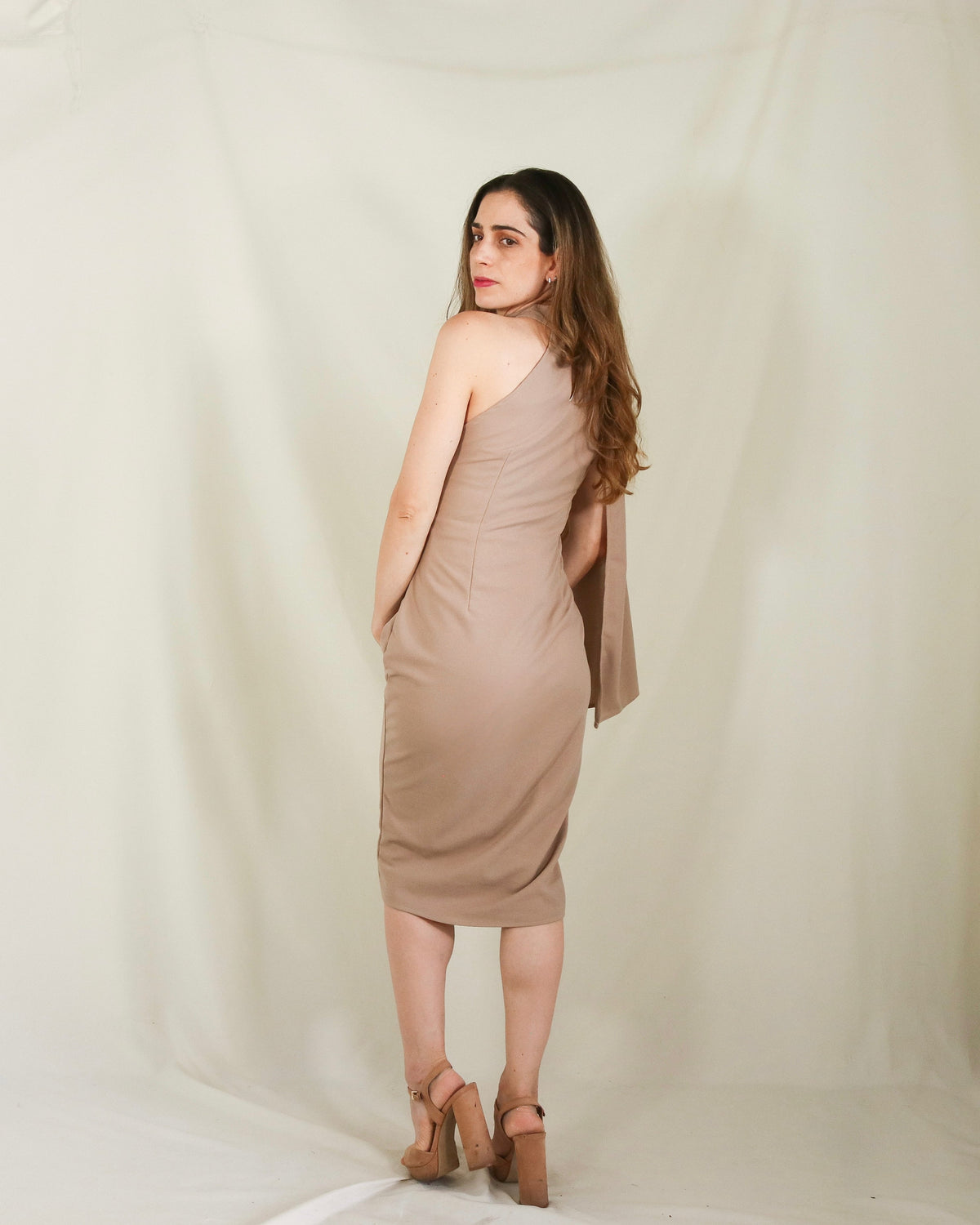 Vestido de maternidad Carola, beige vértigo