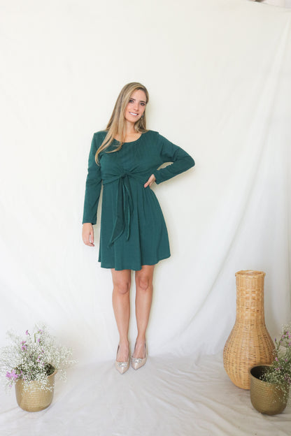 Vestido maternidad y lactancia Romina verde caliente CH a XXG