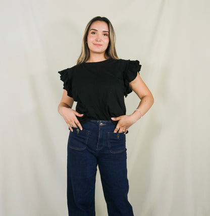 Nursing blouse, Adri black cotton