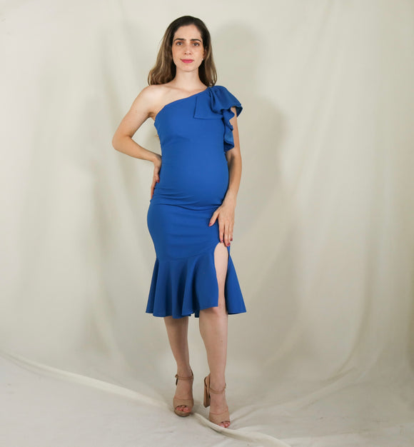 Vestido de maternidad, Aurelia azul vivo