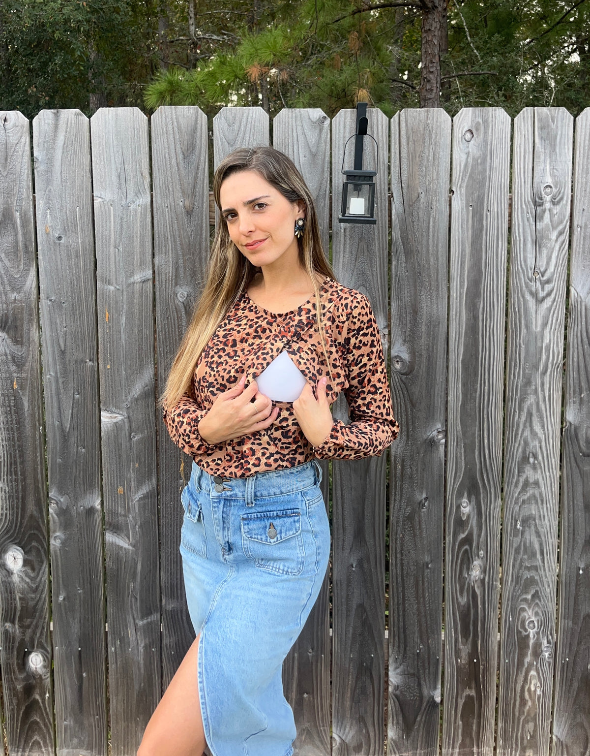 Nursing blouse Daniela, leopard