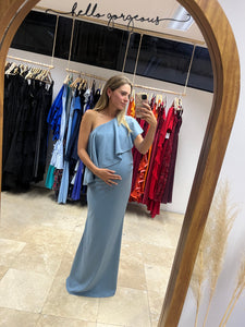 Vestido de maternidad, martina azul polvo