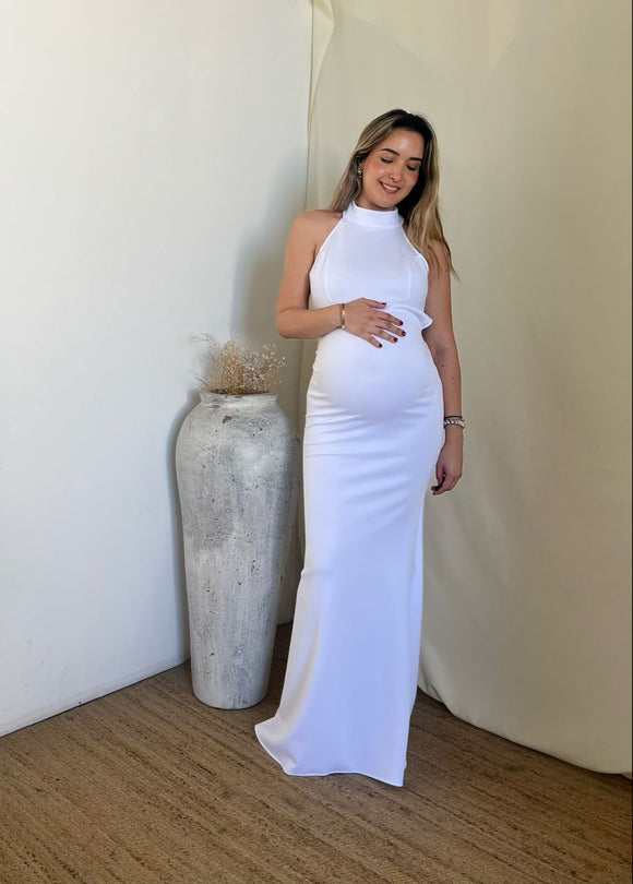 Vestido maternidad Eugenia blanco