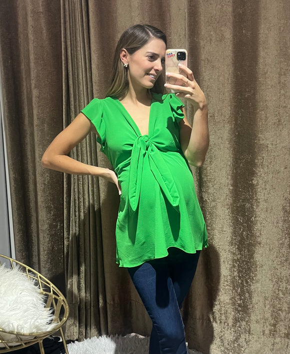 Blusa maternidad y lactancia, Brescia verde