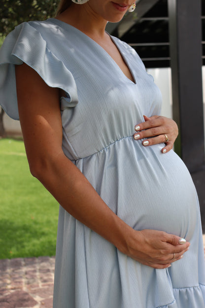 Vestido de maternidad Sofia Dalia Azul flori