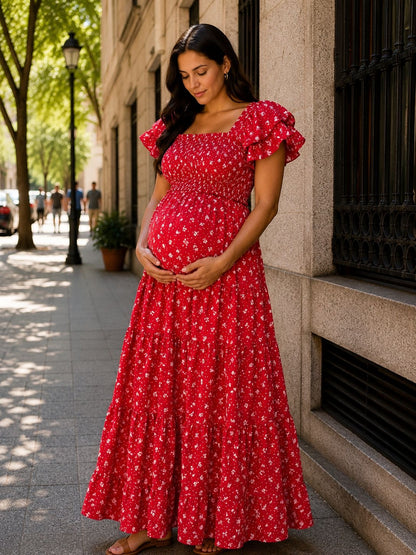 Vestidos florecitas mangas UNITALLA