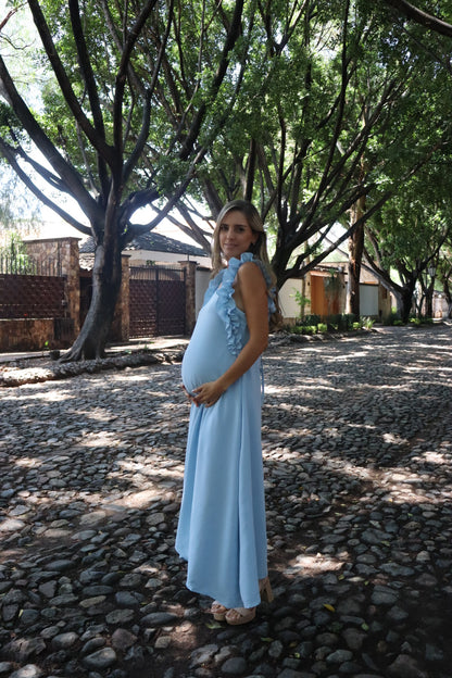 Vestido de maternidad, Rossenda mar azul CH
