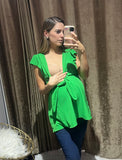 Blusa maternidad y lactancia, Brescia verde