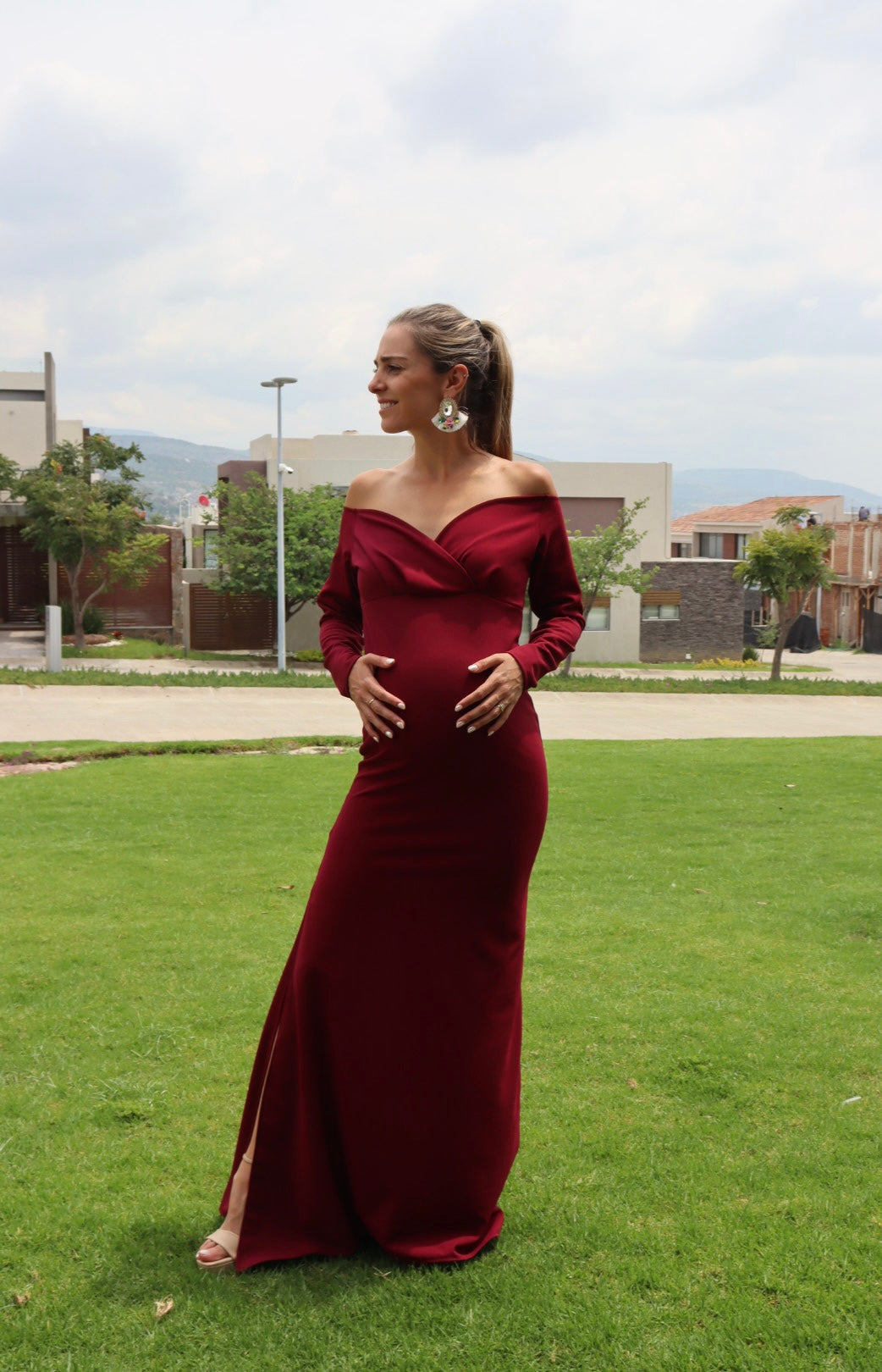 Vestido de maternidad Ritta, vino